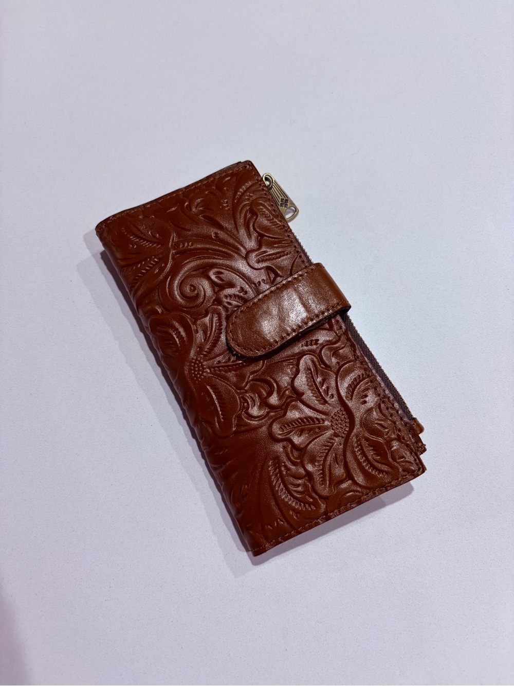 Patricia Nash Brown Embossed/tooled Leather Wallet